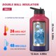 thumbnail image 2 of Botella de Agua WATERSY 1900 ml Aislada con Pajilla, Roja, 2 of 9