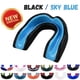 thumbnail image 4 of Protector bucal Oral Mart juvenil negro/azul cielo de doble capa, 4 of 6