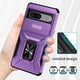 thumbnail image 3 of Funda Armada para Google Pixel 7 con Tapa Deslizante y Soporte Magnético Giratorio Morado, 3 of 5