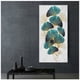 thumbnail image 4 of 1pcs Green Golden Plant Leaf Wall Poster, Wall Canvas, Canvas Painting, Frameless 15.7x31.5in, 4 of 4