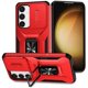 thumbnail image 1 of Funda Armada para Samsung Galaxy S24 con Tapa Deslizante y Soporte Magnético Giratorio Rojo, 1 of 5