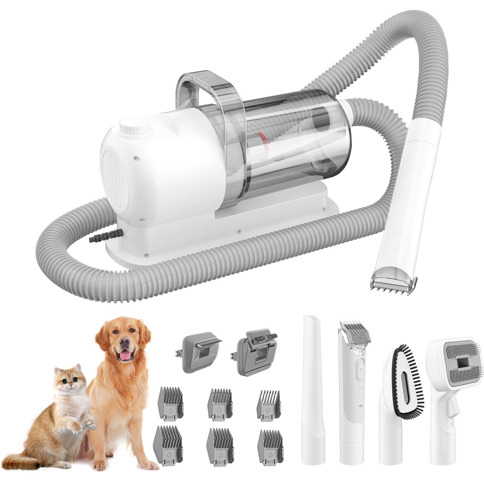 Lubabycas - Kit Aseo Aspiradora Cortapelos Profesional 2 En 1 Mascotas