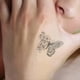 thumbnail image 2 of 2 Pcs Fashion Small Pattern Tattoo Stickers Suitable For Small Parts Of Body Ears Fingers Wrist Tattoo Stickers, 2 of 2