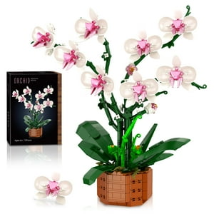Juego De Bloques De Construcción Joniuuca Orchid Con Luz Led, 729 Piezas