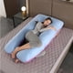 thumbnail image 2 of Almohada para embarazadas, almohada en forma de U desmontable y lavable, cojín grande, almohada de cintura, 2 of 5