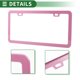 thumbnail image 5 of Unique Bargains Marco de Placa de Matrícula de Acero Inoxidable Soporte de Placa de Matrícula para Automóvil con Tapas de Tornillos Marco Estrecho de Agujero Cuadrado Rosa, 5 of 7