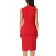thumbnail image 3 of Vestido lápiz sin mangas con cuello cuadrado para mujer de INSPIRE CHIC, vestido ajustado de oficina, talla 2XL rojo, 3 of 6