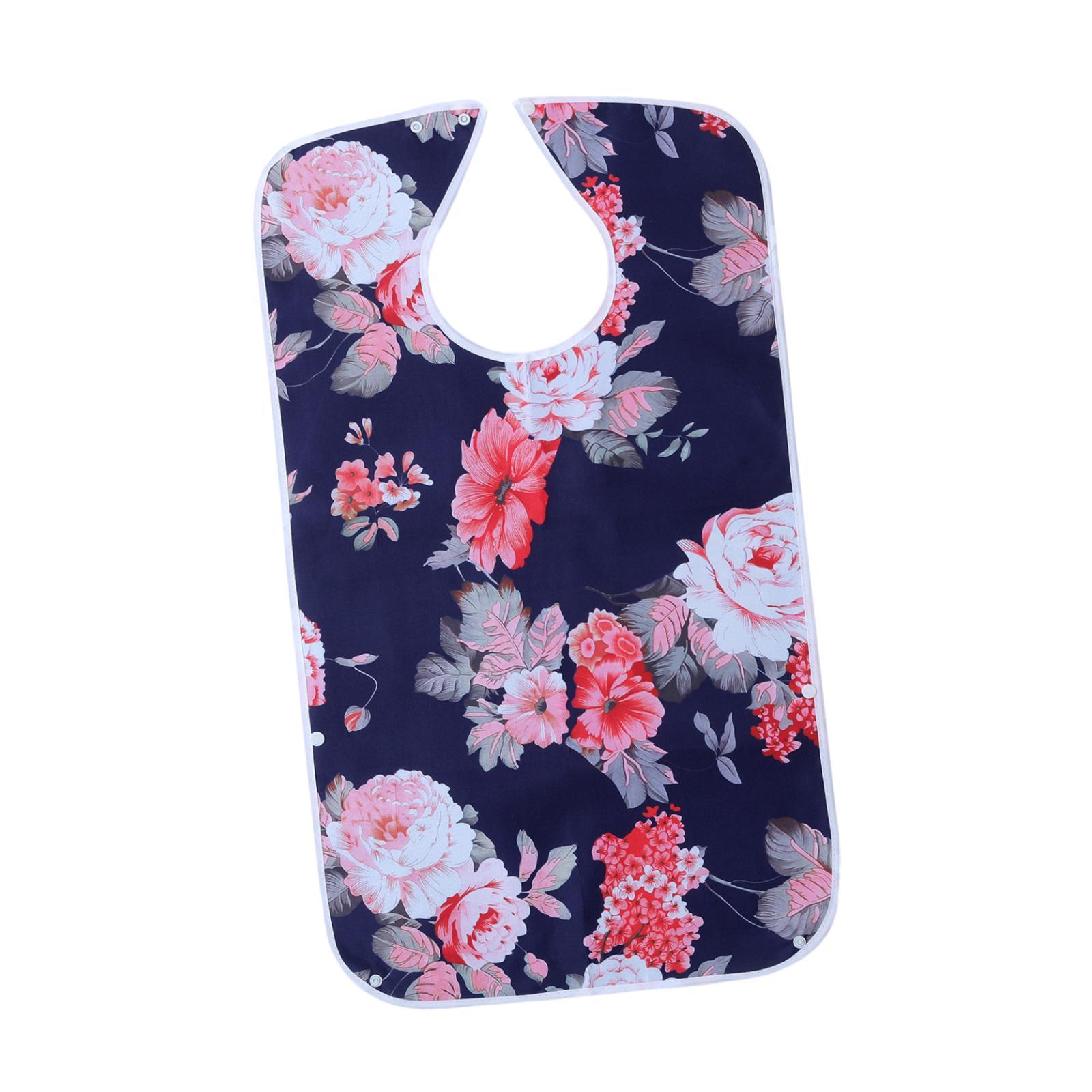 Magideal - Babero Para Adultos, Paño De Comer, Resistente A Las Manchas, Cuello Ajustable, Lavable A Máquina, Ligero, Reutilizable, Impermeable, Protector De Rop Impreso