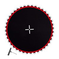 Magideal - Matín De Reemplazo De Trampolín Mat De Salto Trampolín Entrenamiento De Accesorio Redondo Familia Al Aire Libre, Con Ojales De Metal De Salto De Salto Rojo 54 Hebilla