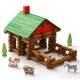 thumbnail image 1 of Construyendo House Toy SainSmart Jr. Cabaña de madera, 110 unidades, 3 o más, 1 of 6