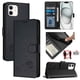 thumbnail image 5 of Funda tipo cartera FOXDOCK para iPhone 12 con soporte, ranuras, RFID, diseño de gato, 5 of 5