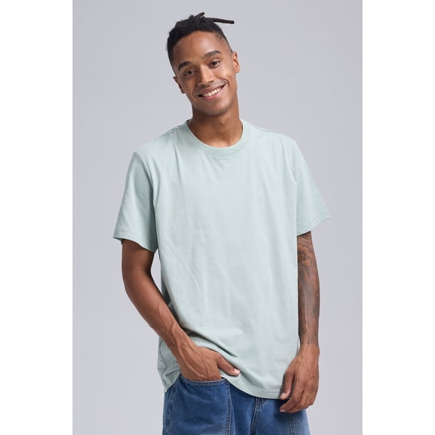 Polera Hombre Long Fit Básica Verde Claro