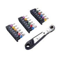 Ioensy - Mini Llave De Trinquete Portátil, 19 Uds., Para Montaje De Muebles De Mejoras Para El Hogar