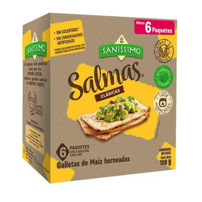 Galletas De Maíz Salmas Clásicas 6 Personas 108 G Sanissimo