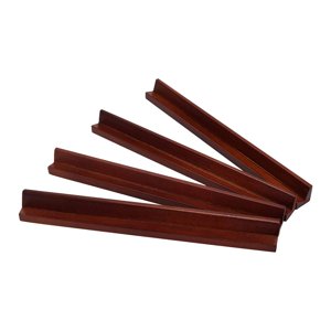 Magideal - 4 Piezas Soportes Para Fichas De Mahjong Accesorios De Madera Portafichas Y Bandejas De Juego Con Diseño Portátil Adecuado Para Uso Doméstico Y Viaje 230 X 20 Mm