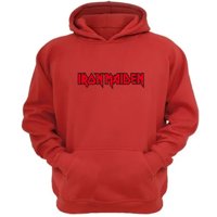 Genérico - Polerón Canguro Iron Maiden Rojo Talla L Unisex