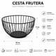 thumbnail image 3 of Frutero Cuiner Acero Inoxidable Negro 20cm, 3 of 3
