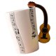 thumbnail image 5 of taza de cerámica taza de café instrumento taza regalo creativo negro guitarra duela, 5 of 5