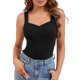 thumbnail image 1 of INSPIRE CHIC Camisetas sin mangas para mujer Regreso a clases Cuello en V Térmico con sujetador incorporado Camiseta interior cálida Capa base Chaleco M Negro, 1 of 5