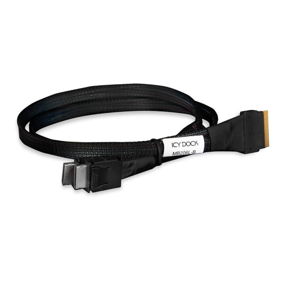 Cable ICY DOCK SlimSAS 8i SFF-8654 a 2 veces OcuLink 4i SFF-8611