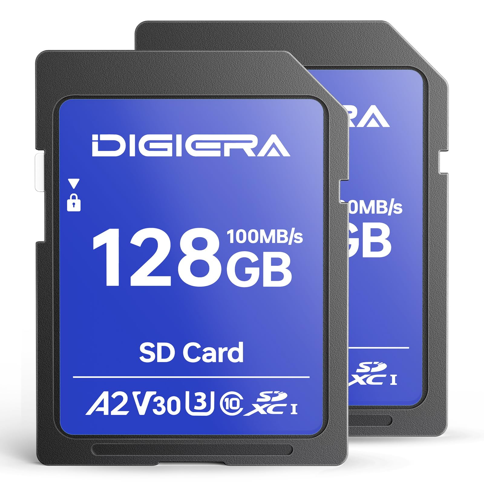 Tarjeta De Memoria Digiera 128 Gb Sdxc Uhs-i 100 Mb/s, Paquete De 2