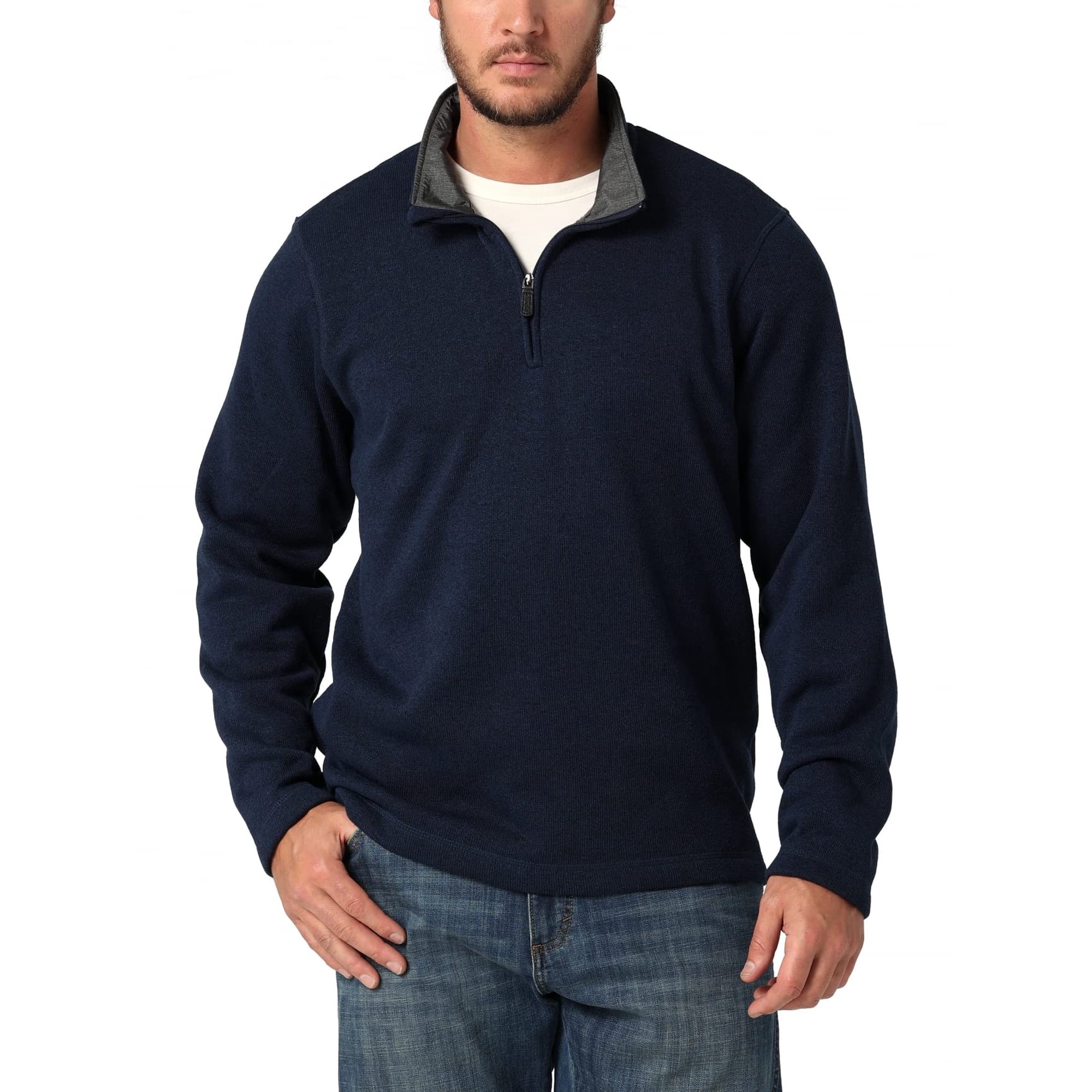 Jersey De Manga Larga De Forro Polar Con Cierre De Un Cuarto Wrangler Authentics