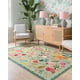thumbnail image 1 of Alfombra CRYPTOLITE Boho, lavable, 120 x 180 cm, pelo bajo, color verde, 1 of 7