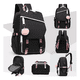 thumbnail image 3 of Mochila urbana escolar con interfaz USB auxiliar color negro, 3 of 3