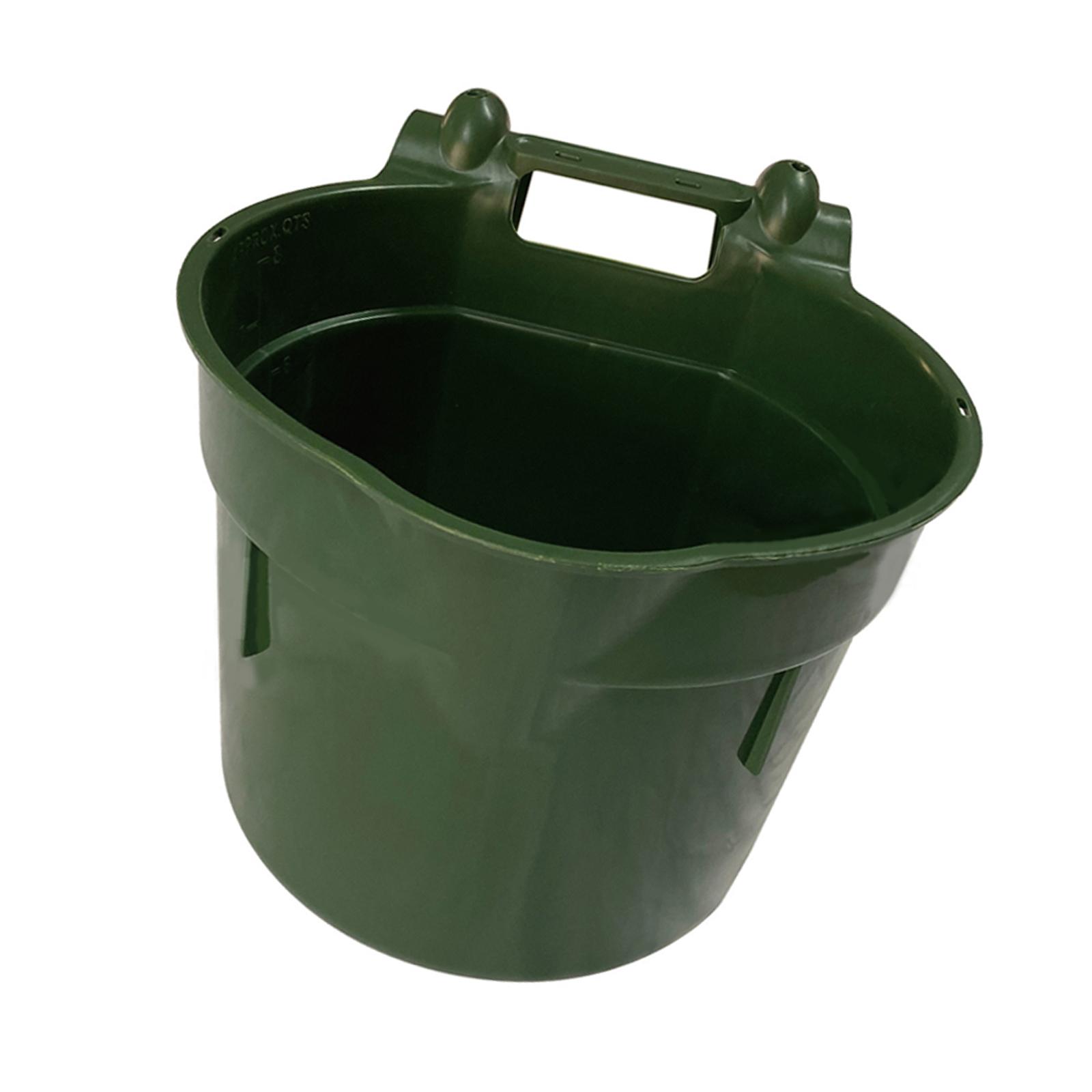 Ioensy - Cubo De Alimentación Para Caballos Con Ganchos Para Colgar, Para Accesorios De Ganado, Montable En Establo, 8 L