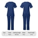 thumbnail image 4 of Uniforme de trabajo de enfermería con cuello en V y bolsillo de color sólido europeo y americano para mujer, 4 of 5