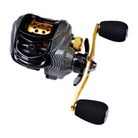 Ioensy - Carrete De Pesca Baitcasting 18 + 1Bb Rodamiento 7.2: 1 Metal Dw132Wl Mano Izquierda