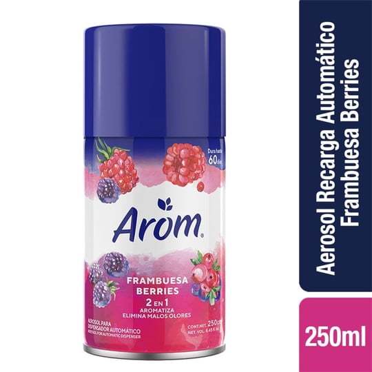 Desodorante Ambiental Repuesto Areosol Frambuesa Berries Lata 250 ml Arom