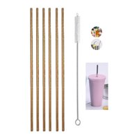 Genérico - Pack 6 Bombilla Reutilizable Bombilla Reutilizar + 1 Cepillo