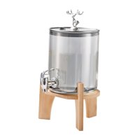 Magideal - Dispensador De Dispensador De Bebidas, Dispensador De Bebidas De Vidrio Con Soporte Para Fiestas De Contenedores Para Fiestas De Bebidas De Dispensado Gris