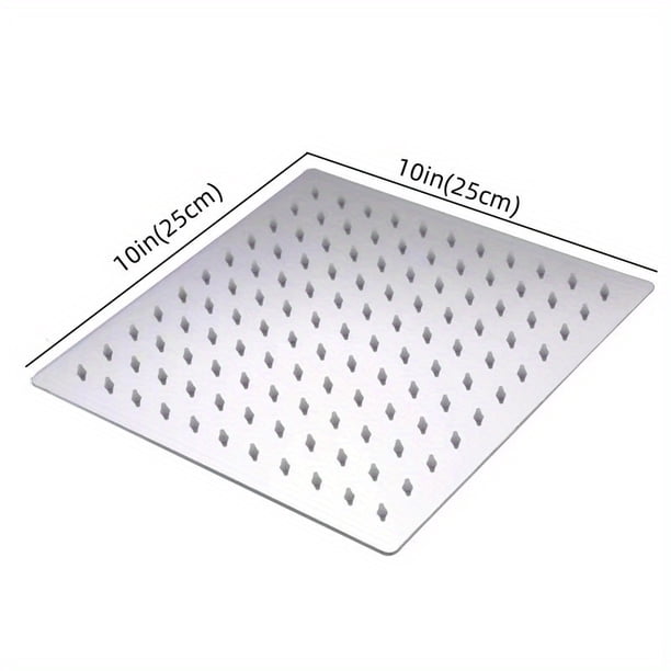 1pc Ultra-Thin Stainless Steel Rainfall Shower Head - Enhance Your Bathing Experience with a Soothing Spray