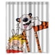 thumbnail image 1 of Cortina de ducha de cómics de Calvin y Hobbes, juego de cortina de baño con ganchos, tamaño 60 x 72 pulgadas, 1 of 3