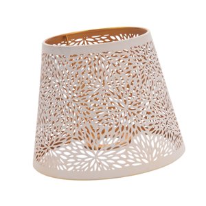 Ioensy - Pantalla De Metal Hueca Para Lámpara De Mesa, Para El Hogar, Sala De Estar, Color Blanco A