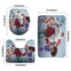 thumbnail image 3 of SuperKlaus Juego de 3 alfombras de baño de coral fleece: tapete de baño + alfombra de inodoro en forma de U + funda de tapa de inodoro en forma de O, 3 of 6