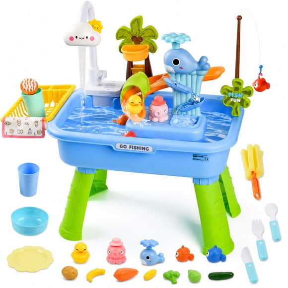 Mesa de Agua para Niños Pequeños Hanyutom 54x29x53cm con Bomba Eléctrica