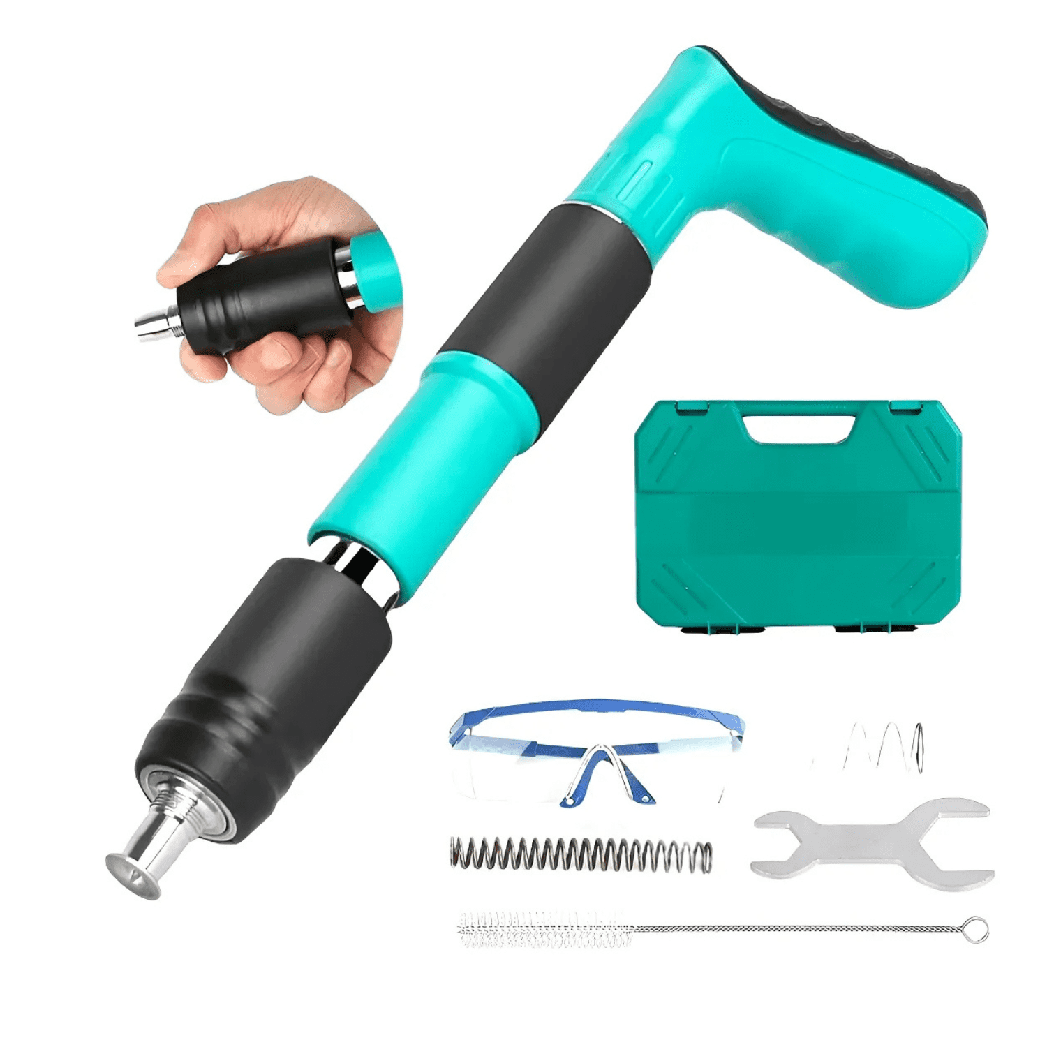 Genérico - Pistola De Clavos Descarga Automatica Ajustable Y De Acero