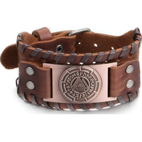 Genérico - Set Brazaletes Vikingos Cuero Hombre/Mujer
