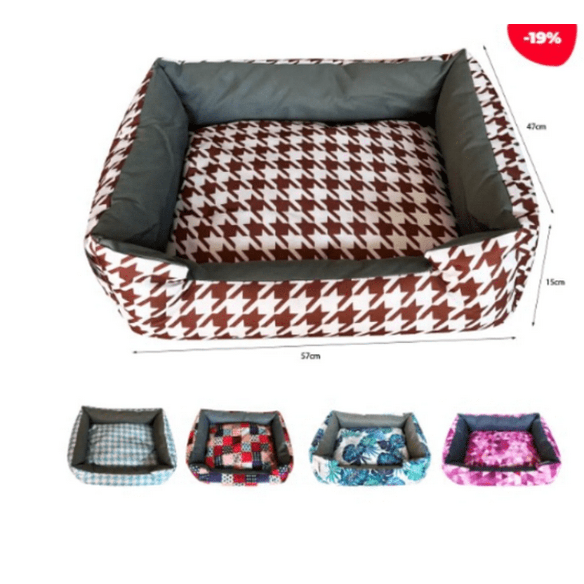 Genérico - Cama Para Mascota Con Diseños 57x47x14cm