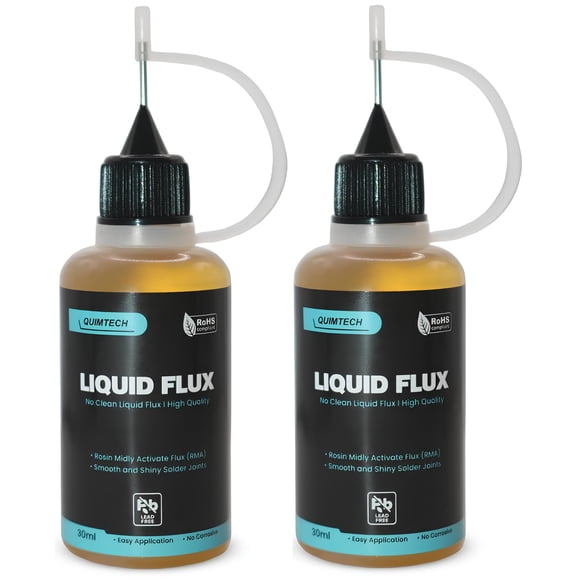 Flujo de soldadura QUIMTECH 2×30 ml sin limpieza (resina líquida)