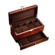 thumbnail image 3 of Caja De Reloj Contenedor De Madera Práctico Portátil Para Relojes De Pulsera Marrón Oscuro, 3 of 5