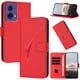 thumbnail image 1 of Funda Cartera Fibra de Carbono para Motorola MOTO G85 5G con Soporte y Cierre Magnético Rojo, 1 of 6