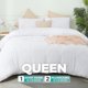 thumbnail image 2 of Juego de fundas de edredón Utopia Bedding, 3 piezas, tamaño queen, color blanco, 2 of 8