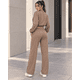 thumbnail image 3 of Conjunto Deportivo Mujer Chaqueta Crop Cierre Y Pantalón Palazzo, 3 of 5