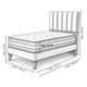 thumbnail image 5 of Cama 1.5 Plazas Europea Valencia Premium Respaldo Cádiz Felpa Gris Oscuro 105x190x70 Cm Resorte Bonell, 5 of 5