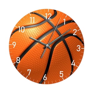 Bothyi - Reloj De Pared De Baloncesto, Sencillo Y Redondo, Para Comedor, Pasillo, Oficina, Color Naranja, 25 Cm