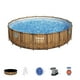 thumbnail image 1 of Piscina Bestway Redonda con Ventana Cafe 5.49MX1.22M cafe Tamano Unico, 1 of 8
